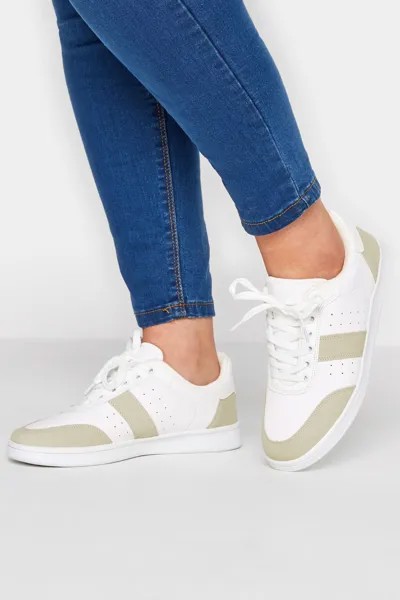 Кроссовки Wide Fit Stripe Trainers Yours, белый