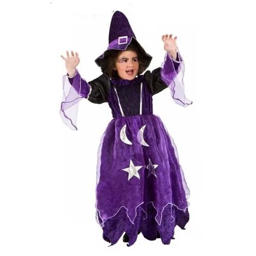 Детский костюм колдуньи- чародейки (7587), 104 см.