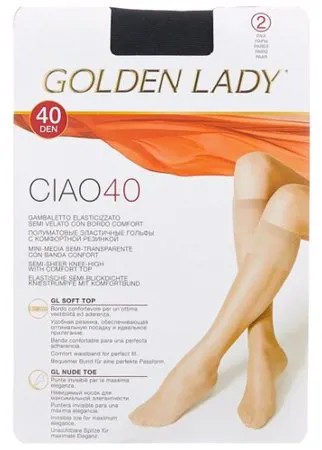 Капроновые гольфы Ciao 40 Den 2 пары Golden Lady, 0 (one size), nero