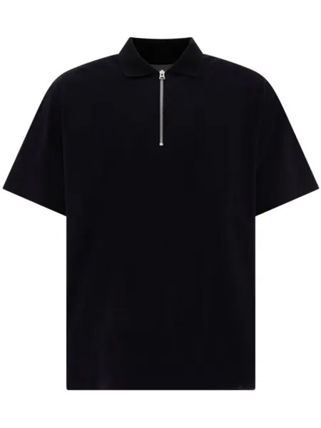 Sacai рубашка поло на молнии, синий