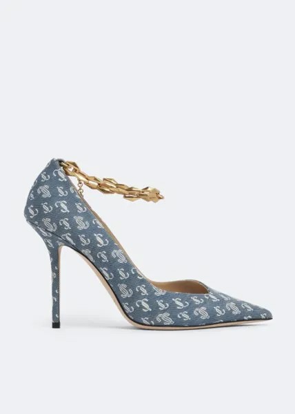 Туфли JIMMY CHOO Diamond Talura 100 pumps, синий