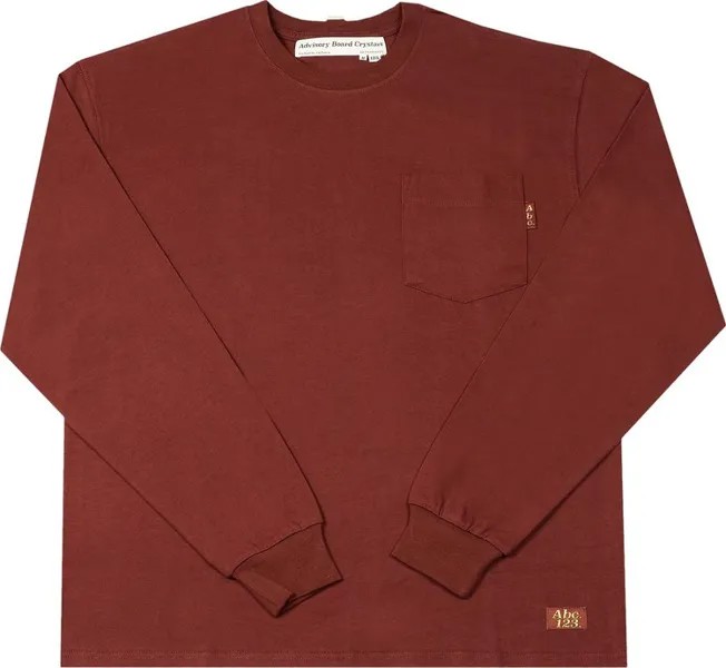Лонгслив Advisory Board Crystals Long-Sleeve Pocket Tee 'Pyrope', красный
