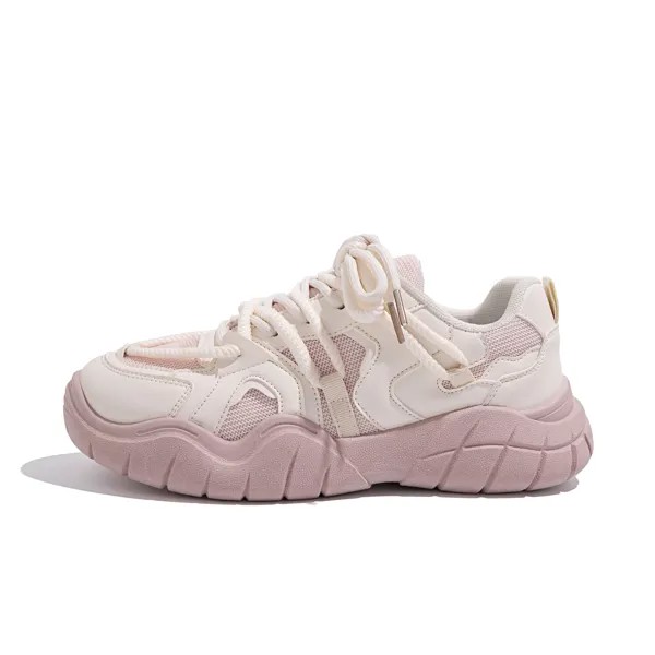 Кроссовки HUANQIU Lifestyle Shoes Women's Low-top Beige/Pink, розовый