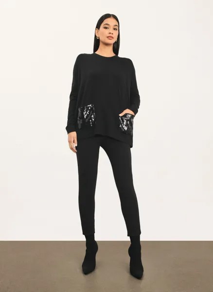 Пуловер с пайетками Donna Karan