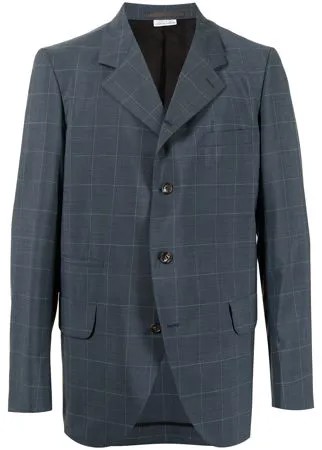 Comme Des Garçons Homme Deux однобортный пиджак в клетку Windowpane