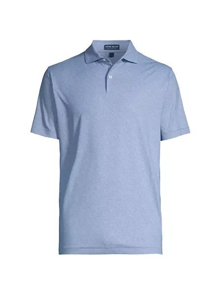 Рубашка поло из джерси с часовыми механизмами Crown Crafted Peter Millar, цвет vintage indigo