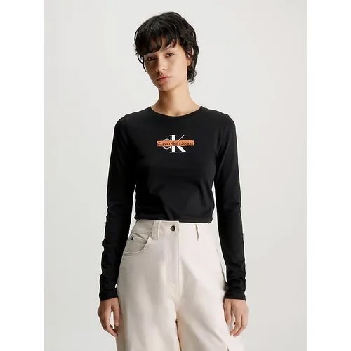 Лонгслив CALVIN KLEIN, размер XS, черный