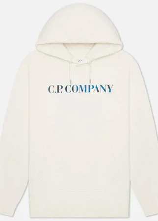 Мужская толстовка C.P. Company Reverse Graphic Hooded, цвет белый, размер XXL