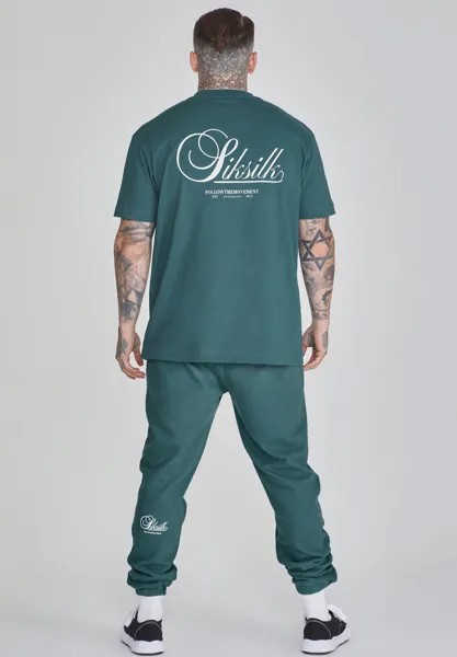 Футболка с принтом Graphic SIKSILK, зеленый