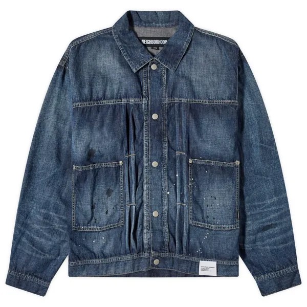 Джинсовая куртка Neighborhood Washed Denim, цвет Indigo