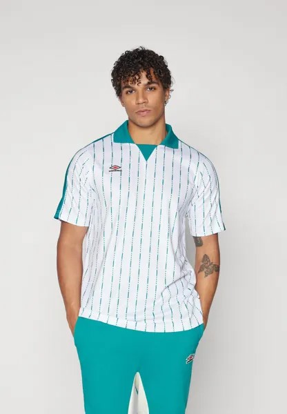 Футболка с принтом LINEAR PRINT Umbro, цвет brillant white/quetzal green