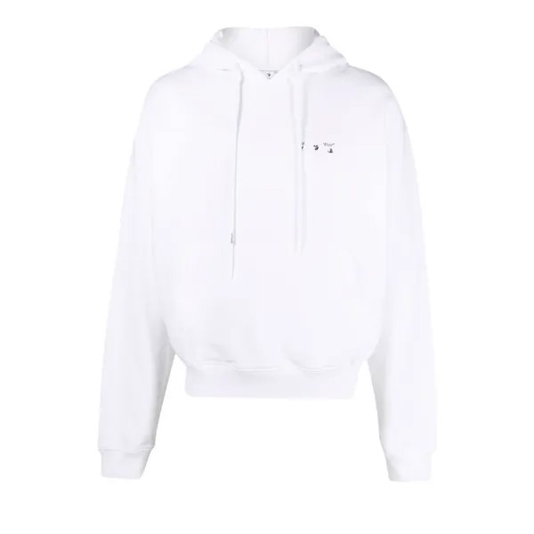 Худи Off-White Caravaggio Paint Over Hoodie 'White/Black', белый