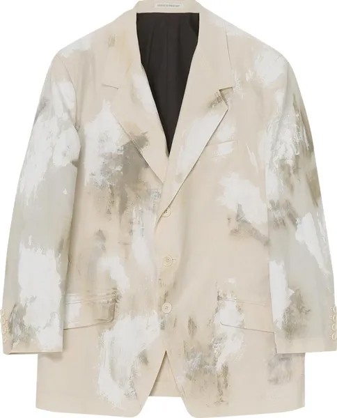 Куртка Yohji Yamamoto Classic Twill Printed Jacket 'Ivory', кремовый