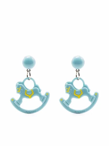Moschino Rocking Horse pendant earrings