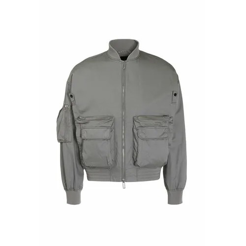 Бомбер EMPORIO ARMANI, размер 52, серый