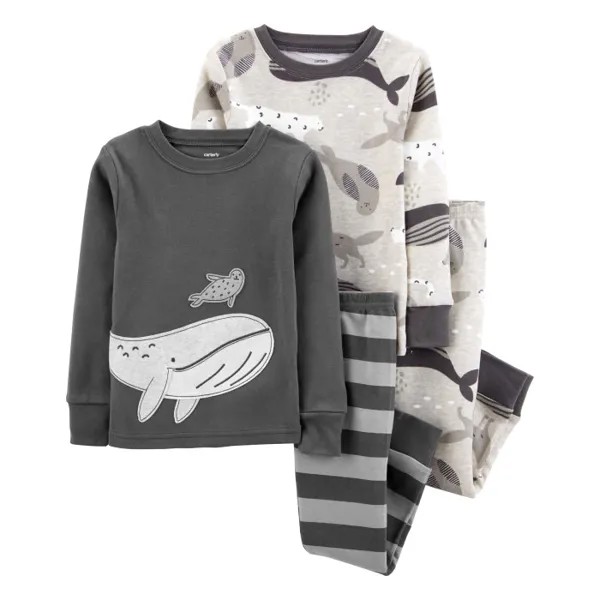 Carter's Пижама для мальчика с китами (4 предмета) 1M677510