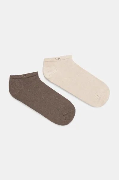 Носки (2 пары) Calvin Klein, бежевый