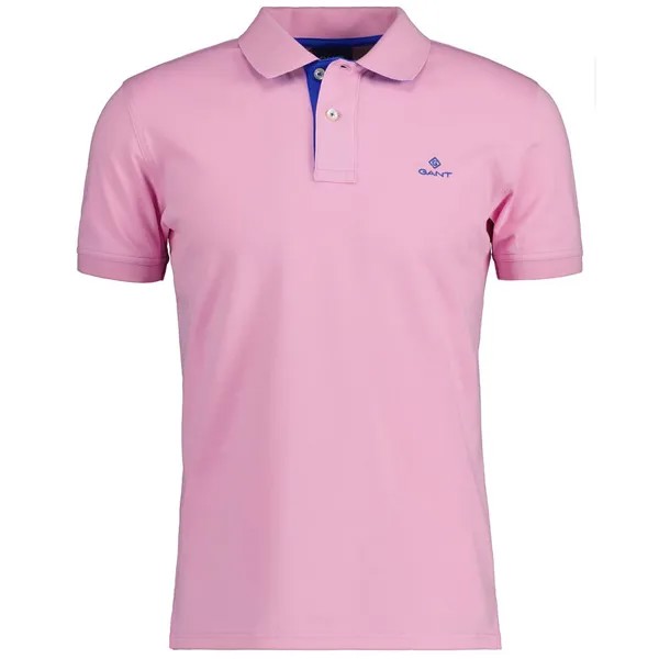 Поло с коротким рукавом Gant Collar De Contraste Pique Rugger, розовый