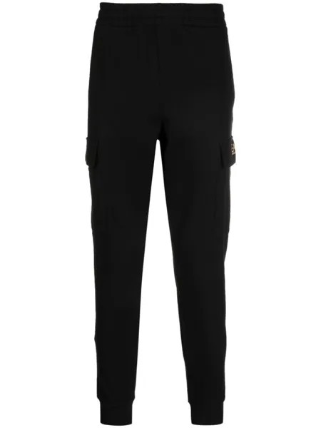 Ea7 Emporio Armani спортивные брюки с нашивкой-логотипом, черный