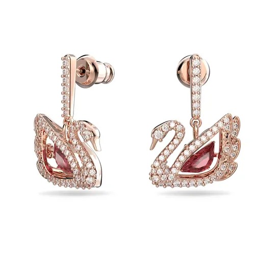 Серьги пусеты SWAROVSKI, кристаллы Swarovski, размер/диаметр 23 мм, золотой