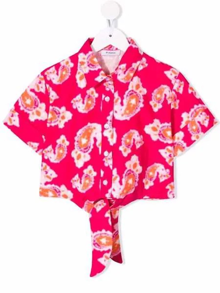 Pinko Kids рубашка с принтом пейсли