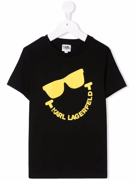 Karl Lagerfeld Kids футболка из органического хлопка с логотипом