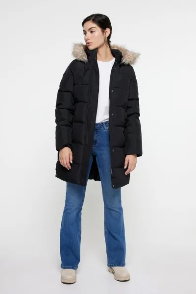Парка с длинными рукавами и капюшоном Vero Moda, черный