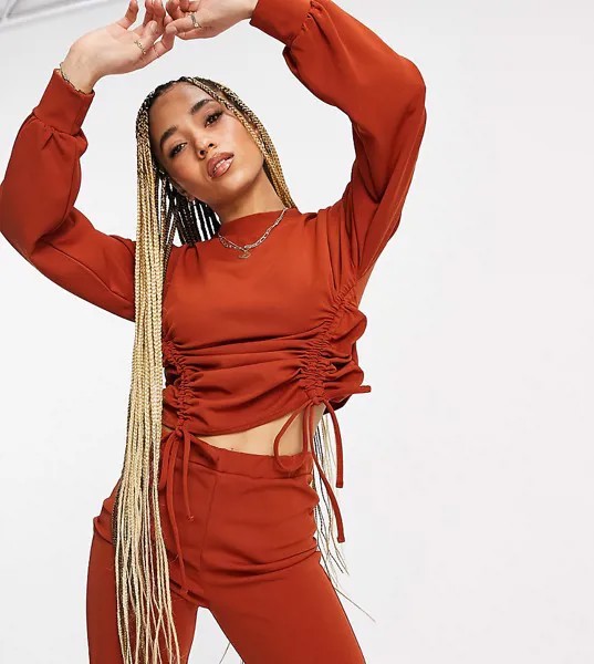 Свитшот рыжего цвета с высоким воротником от комплекта Missguided-Оранжевый цвет