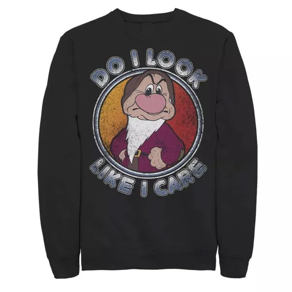 Мужской пуловер «Белоснежка и семь гномов Grumpy Do I Look Like I Care» Disney