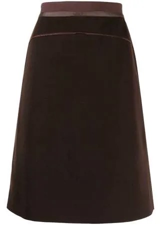 Louis Vuitton юбка А-силуэта с кантом
