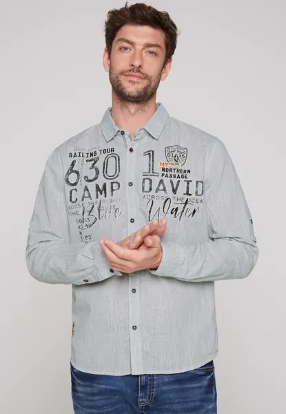 Рубашка MIT STRUKTURSTREIFEN Camp David, цвет dusty blue