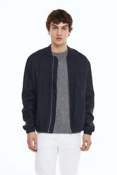 Бомбер мужской H&M 1043405005 синий XS (доставка из-за рубежа)
