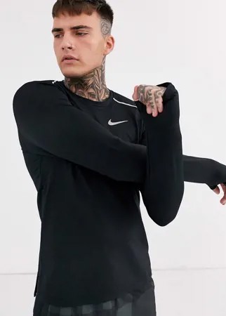 Черный лонгслив Nike Running - Element 3.0