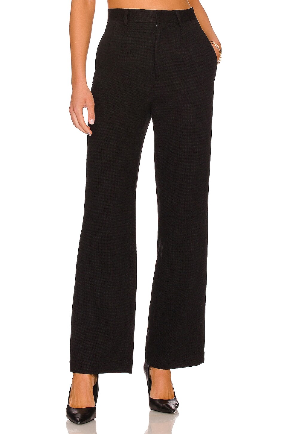 Брюки MONROW Bonded Thermal Pleated, черный
