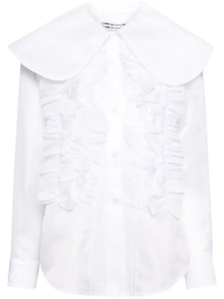 Comme Des Garçons Comme Des Garçons рубашка с оборками, белый