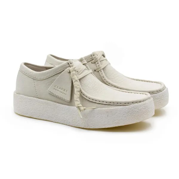Полуботинки мужские Clarks Wallabee Cup 26158153 белые 44.5 EU