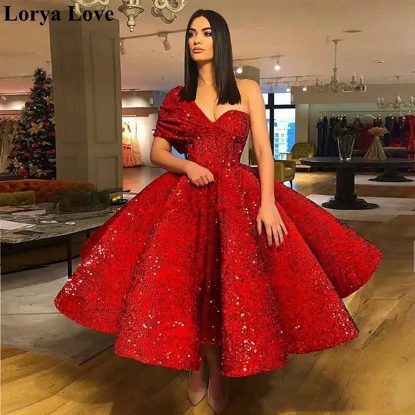 Красное бальное платье, платье для выпускного вечера, женское платье, пушистое вечернее платье, высококачественное платье, элегантное женс...