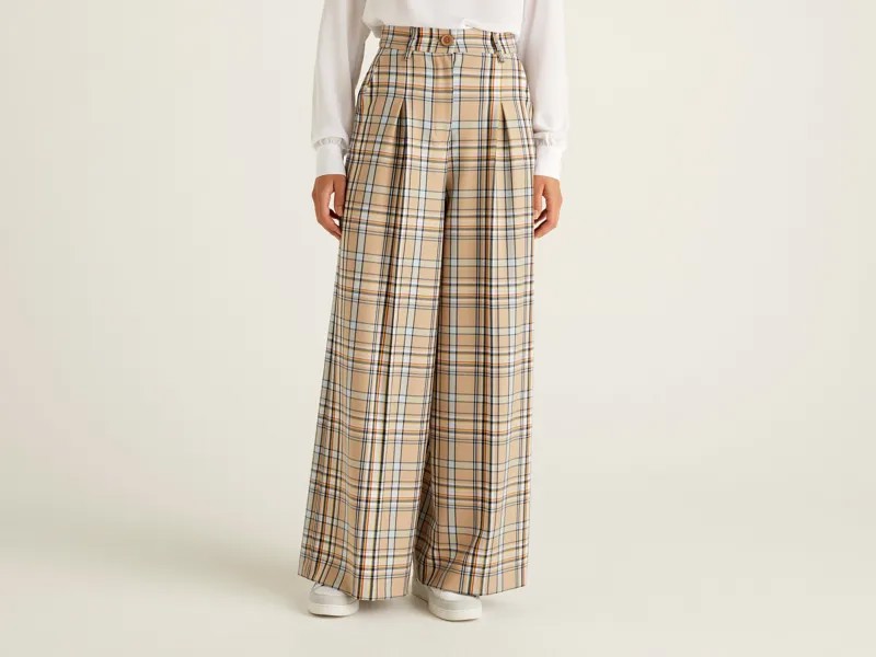 Брюки женские United Colors of Benetton 21A_46OF55AE3 разноцветные 44