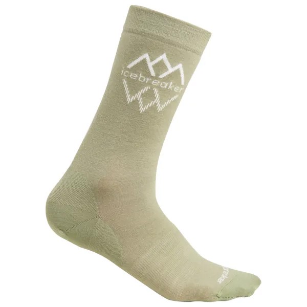 Многофункциональные носки Icebreaker Women's Merino Lifestyle Fine Gauge Crew IB, цвет Lichen/Snow