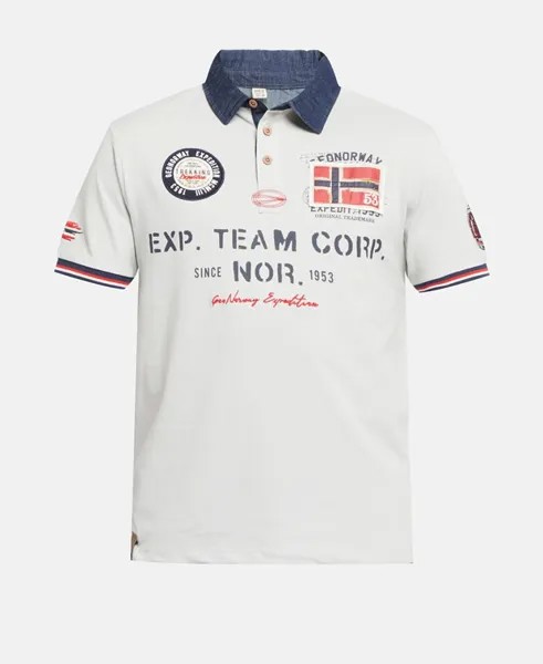 Рубашка поло Geographical Norway, светло-серый