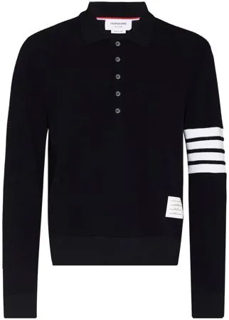 Thom Browne рубашка поло с длинными рукавами и полосками 4-Bar