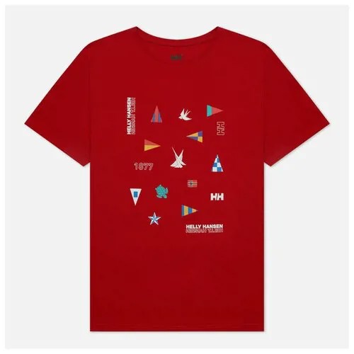 Футболка Helly Hansen, хлопок, размер S, красный