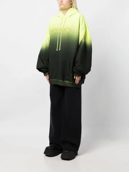 Худи оверсайз с эффектом градиента VETEMENTS, желтый