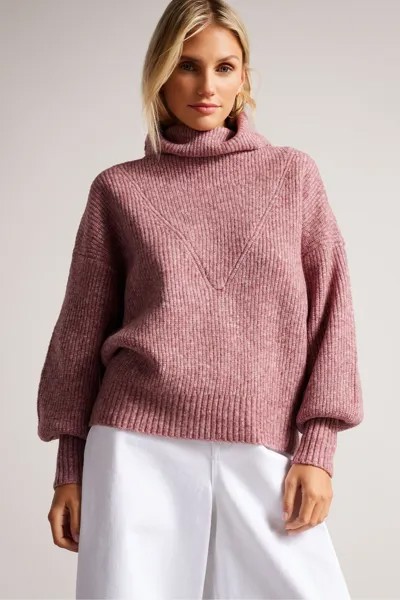 Свитер Chloe с высоким воротником Ted Baker, розовый