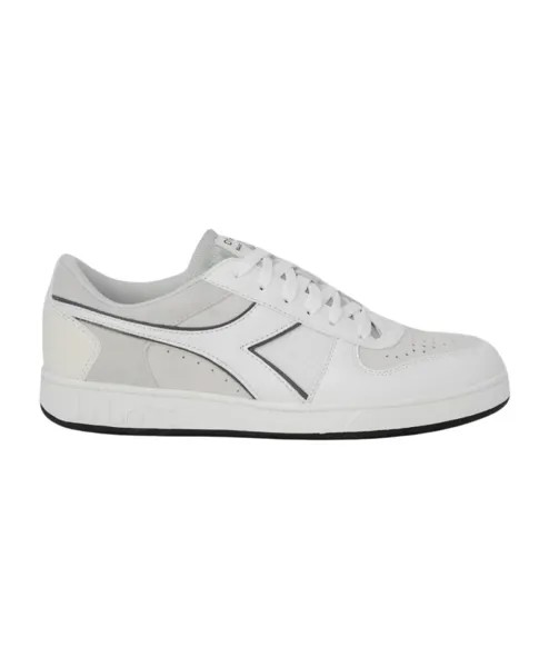 Кожаные кроссовки на резиновой подошве Diadora, серый