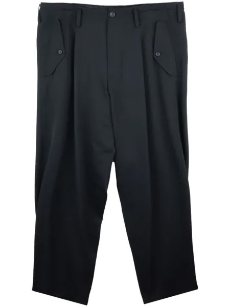 Yohji Yamamoto прямые брюки со складками, черный