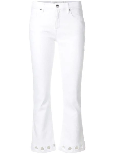 Victoria Victoria Beckham укороченные джинсы с вырезами