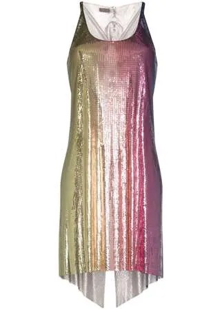 Paco Rabanne платье мини с цепочками