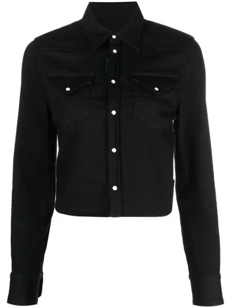 Dsquared2 cropped denim shirt, черный