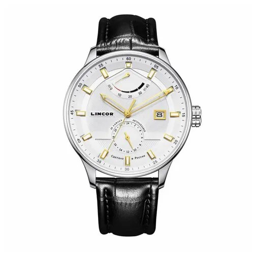 Наручные часы LINCOR мужские Casual Часы Lincor 1230S0L2 механические, автоподзавод, прозрачный корпус